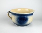 Antique Blue & White Ceramic Chamber Pot