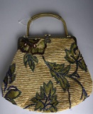 CEM Floral Tapestry & Beaded Frame Handbag