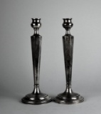 Pair of DP Mid-Century Weighted Sterling Silver Candlesticks