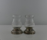 Newport Weighted Sterling Silver Quaker Silver Co #703 “Hurricane” Salt & Pepper Shakers I