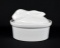 Apilco Hare White Porcelain Casserole Dish, France