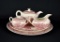 Five Homer Laughlin “Currier & Ives Prints” Dishes: Platters, Teapot, Sugar & Creamer