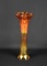 Imperial Carnival Glass “Beaded Bullseye” Marigold 12” Swung Glass Vase I