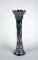 Fenton Carnival Glass “Rustic” Cobalt Blue 15.25” Swung Glass Vase