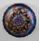 Fenton Carnival Glass “Holly” Cobalt Blue 8” Bowl w/ Bracket Rim
