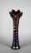 Imperial Carnival Glass “Ripple” Purple 13.25 ” Swung Glass Vase