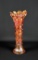 Northwood Carnival Glass “Tree Trunk”  Marigold 10.5” Swung Glass Vase, Marked