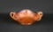 Rare Northwood Carnival Glass “Basket of Roses” Two Handled Marigold Bonbon, Stippled Version