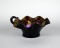 Dugan Carnival Glass “Holly & Berry” Purple Nappy w/ Ruffed Rim