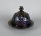 Imperial Carnival Glass “Luster Rose” Round Dome Butter Dish, Marked
