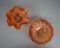 Two Fenton Carnival Glass Pieces: “Cherry Chain Variant” 10” Bowl & “Persian Medallion” 6” Vase