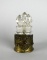 Vintage Silvercraft Three Bottle Perfume Caddy w/ Ormolu and Rhinestones