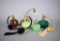 Lot of Five Perfume Bottles w/ Stoppers w/ Atomizers: France, Japan, Others