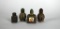 Lot of Four Miniature Caged Perfume Bottles w/ Rhinestones: Irice & Others