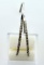 14K White Gold and Diamond Hoop Earrings