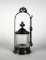 Antique Silver Plate Pickle Castor Jar Frame with Tongs and Glass Jar