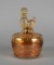 Poodle Amber Depression Glass Powder Box