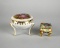 Two Limoges Hand Painted Porcelain Vanity Trinket / Ring Boxes