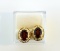10K Yellow Gold and Red Citrine Earrings