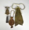 Lot of Three Antique Gold Colored Chain Mesh Purses & Beaded Coin Purse