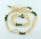 Pearl & Jade Necklace & Bracelet Set