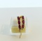 14K Gold Ruby and Diamond Earrings