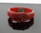 Chunky Vintage Red Bakelite Bangle Bracelet