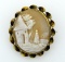 Antique Landscape Cameo Pin