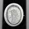 Antique 19th C. Black Jet Victorian Mourning Cameo Pin