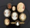 Lot of Vintage Cameo Pins, Pendants