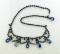 Weiss Iridescent Blue Rhinestone Necklace