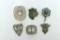 Lot of Six Antique Rhinestone Studded Shoe Clips