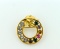 Vintage Gold Filled Mother's Pin, Stones are Glass
