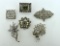 Lot of Antique / Vintage Rhinestone Pins / Pendants