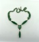 Opaque Green Stone Cocktail Necklace