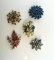 Five Irrepressible Vintage Costume Pins