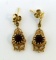 14K Gold and Garnet Earrings