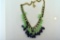 Gorgeous Lapis, Jade & Malachite Cocktail Necklace