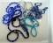 Five Blue Glass Bead Necklaces