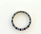 10K White Gold and Blue Topaz Scarf Ring