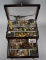 Vintage Mahogany Jewelry Full of Costume Jewelry