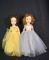 Lot of Two 1950s Vintage Madame Alexander 14” Dolls in Evening Dresses