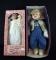 Lot of Two Porcelain & Soft Body 20” Dolls: Ashley Belle Blond Boy & Vivien's Collection Blond Girl