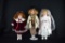 Lot of Three Porcelain & Soft Body Dolls: Madeline Collection “Margaret”, Thomco Bride, & Other