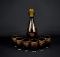 Murano Cenedese Decanter Set w/ Six Matching Glasses