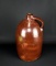 Antique Southern Ovoid Shape Albany Slip Glazed Stoneware Whiskey Jug, Repair to Handle/Rim