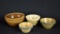 Lot of Four Antique Small Yellowware Bowls