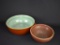 Lot of Two Large Pottery Bowls