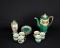Lot of Hand-painted Japan Coffee Set & Muffineer/Sugar Shaker