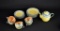 Hand-painted Nineteen Piece Japan Tea Set, Gray w/ Yellow Daisy